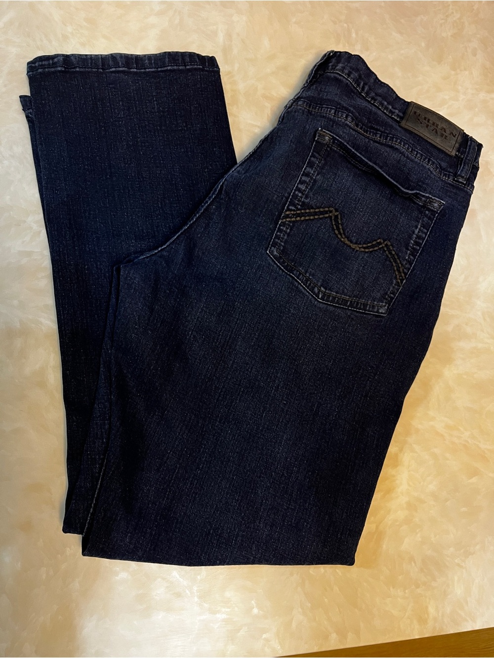 🎬 50% Flash Sale 😎 EUC - Men's Straight Jeans in Dark Indigo, Size 38x31 - Picture 6 of 8